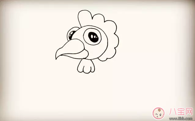 简笔画|宝宝简笔画简单画出大公鸡