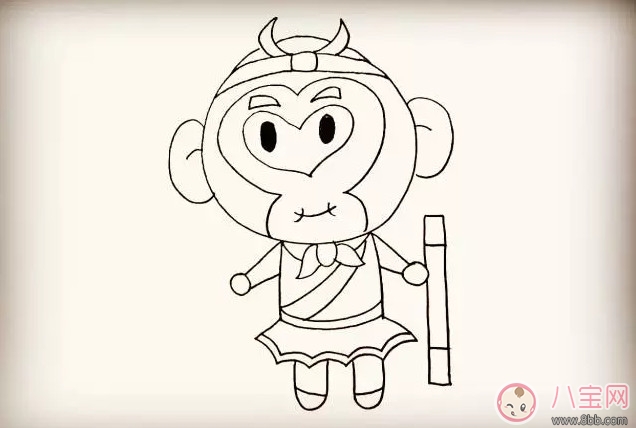 孙悟空|儿童简笔画 卡通人物齐天大圣孙悟空简笔画