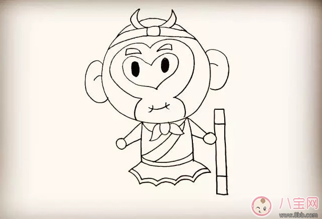 孙悟空|儿童简笔画 卡通人物齐天大圣孙悟空简笔画