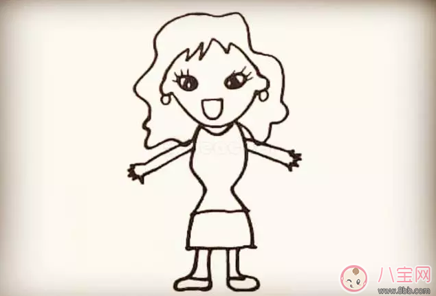 简笔画|简单两笔画出妈妈 妈妈简笔画教学