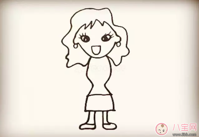 简笔画|简单两笔画出妈妈 妈妈简笔画教学