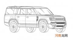 2022款路虎卫士130专利图 车长接近5.1米优质