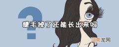 睫毛掉了之后还会生长出来吗？
