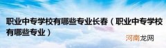 职业中专学校有哪些专业 职业中专学校有哪些专业长春