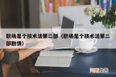 职场是个技术活第二部剧情 职场是个技术活第二部