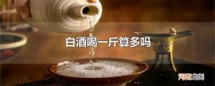白酒喝一斤算多吗