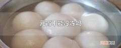 元宵不能冷冻吗