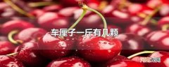 车厘子一斤有几颗