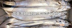 带鱼洗好后暂时不吃怎么存放