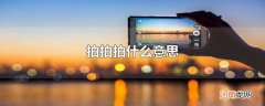 拍拍拍什么意思