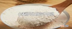 小麦粉可以做饺子皮吗