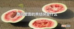 西瓜里面的黄结块是什么