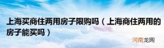 上海商住两用的房子能买吗  上海买商住两用房子限购吗